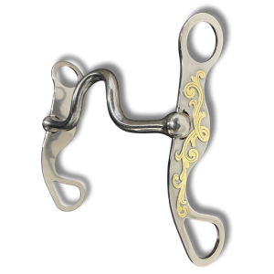 FREIO RAM BRIDLE CURTO CURVADO FLORAL